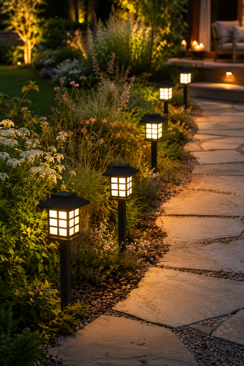 2-Pack Solar Garden Lanterns – Waterproof Outdoor Pathway & Landscape Lights